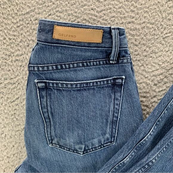 GRLFRND Tatum Cropped Straight Leg Frayed Raw Hem Button Fly Women's -  Size: 24 - Picture 8 of 16
